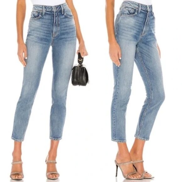 GRLFRND Denim - Grlfrnd Karolina Skinny Jean Size 25 Super High Rise Medium Wash Distressed Blue